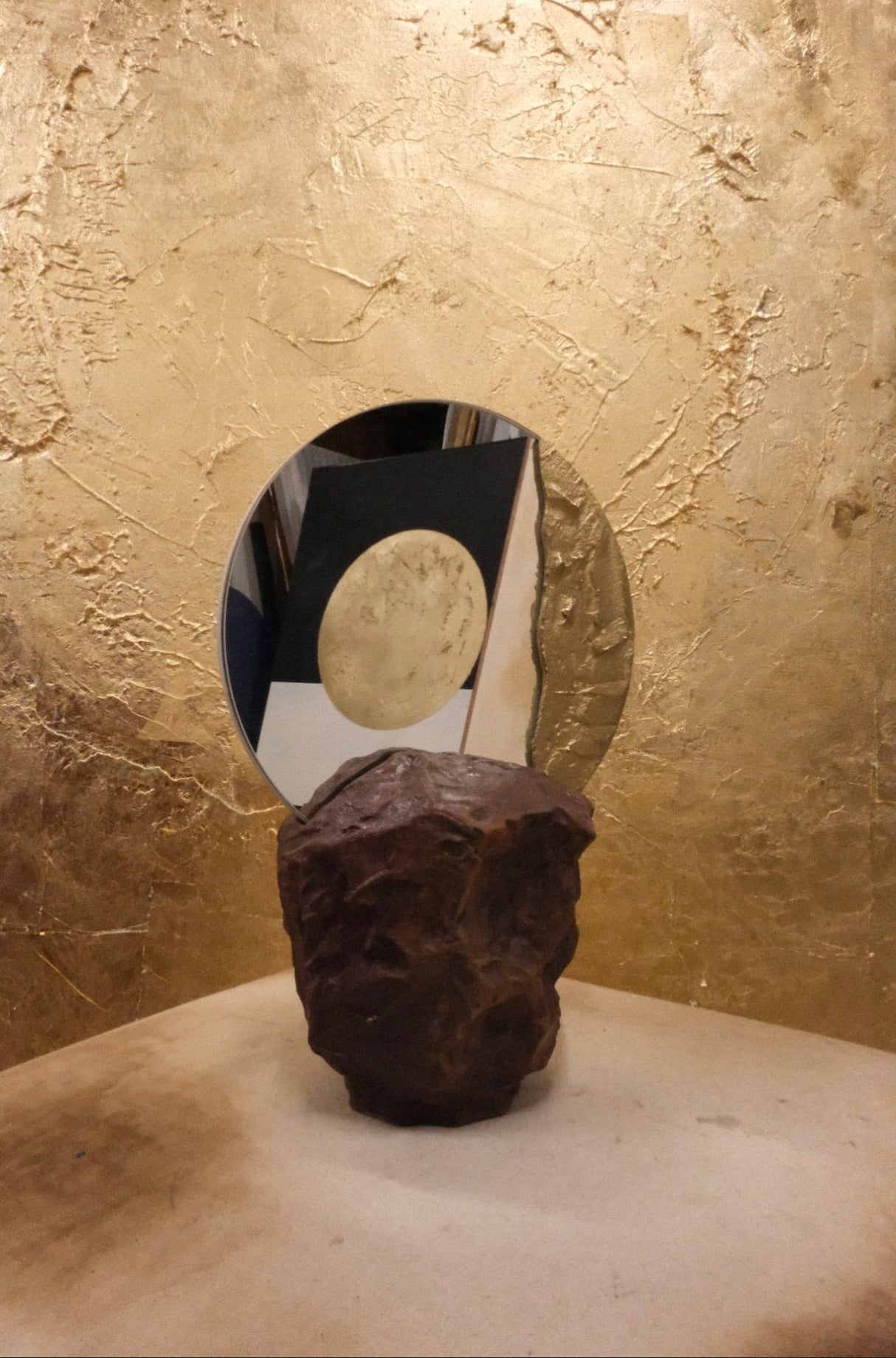 Rust Stone Planet Mirror