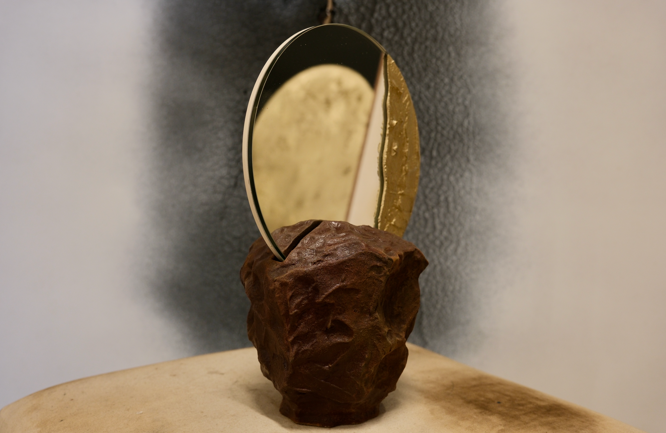 Rust Stone Planet Mirror